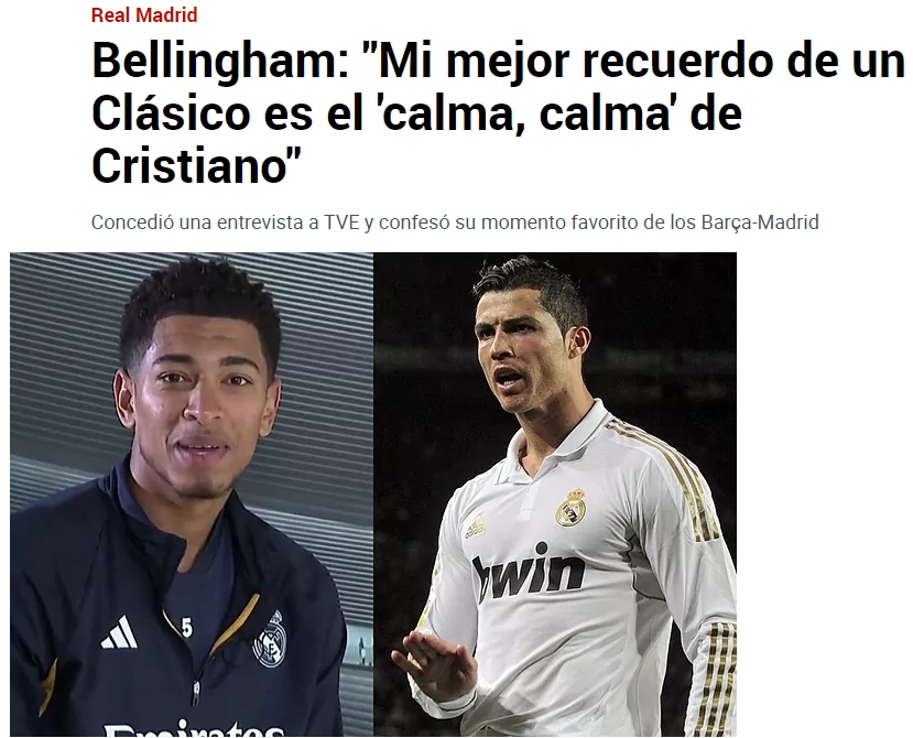 关于贝林厄姆主帅豪言：今晚必须击败C罗，否则辞职！的信息